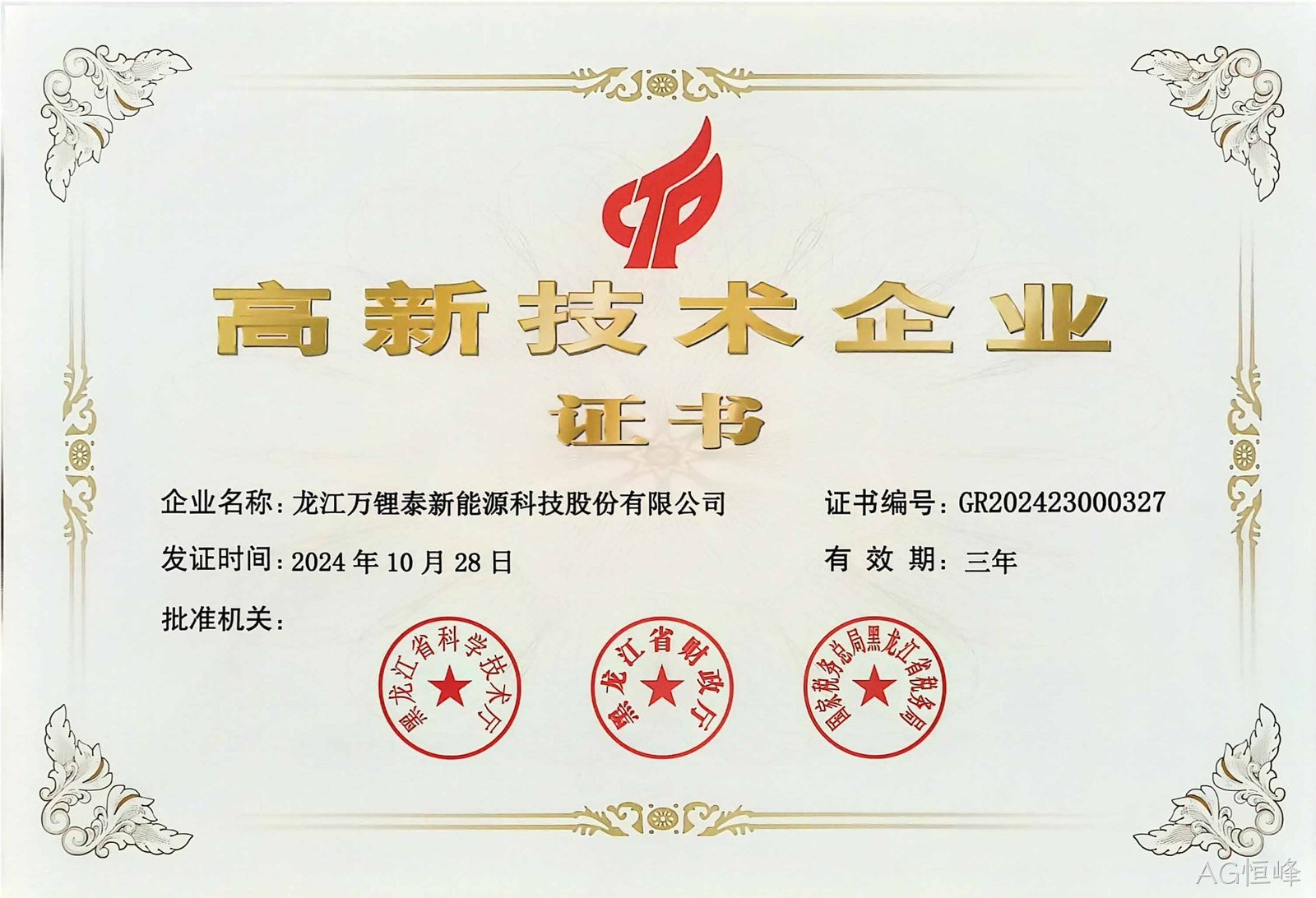 黑龙江省高新技术企业(图1)